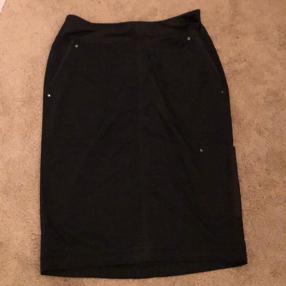 Healing Hands Purple Label Yoga Scrub Skirt Black